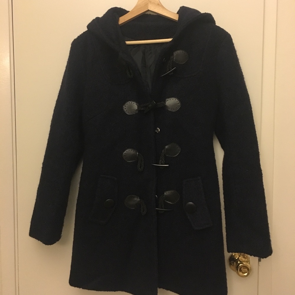 Navy blue pea coat